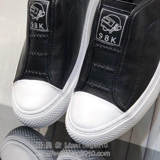 GUCCI男鞋 古馳牛皮休閒男鞋 套腳風格 Gucci黑色男板鞋  hdnx1317